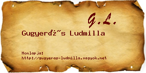 Gugyerás Ludmilla névjegykártya